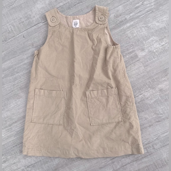 GAP Beige Overall Dress - Picture 1 of 3